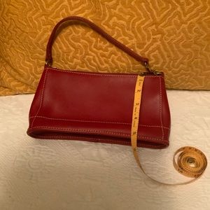 Authentic red vintage Coach leather mini purse